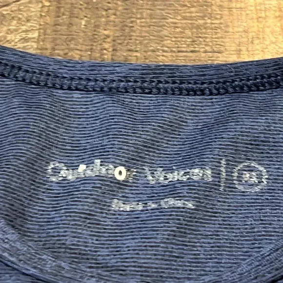 Outdoor Voices Womens Athena crop top blue Racerback Yoga polyester spandex Y2K‎ - Picture 4 of 8